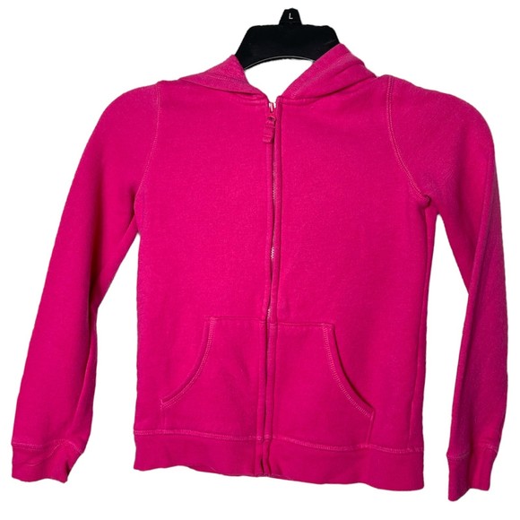 Jumping beans Softest Fleece Girl’s pink long sleeves jacket Size 7 - Picture 1 of 3